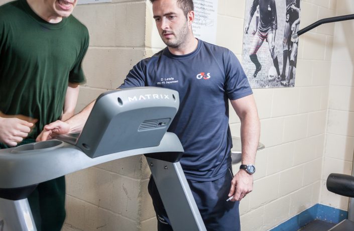 Gym instructor at work
