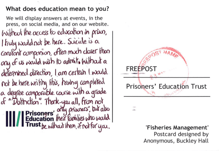 Postcard message