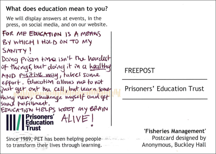 Postcard message