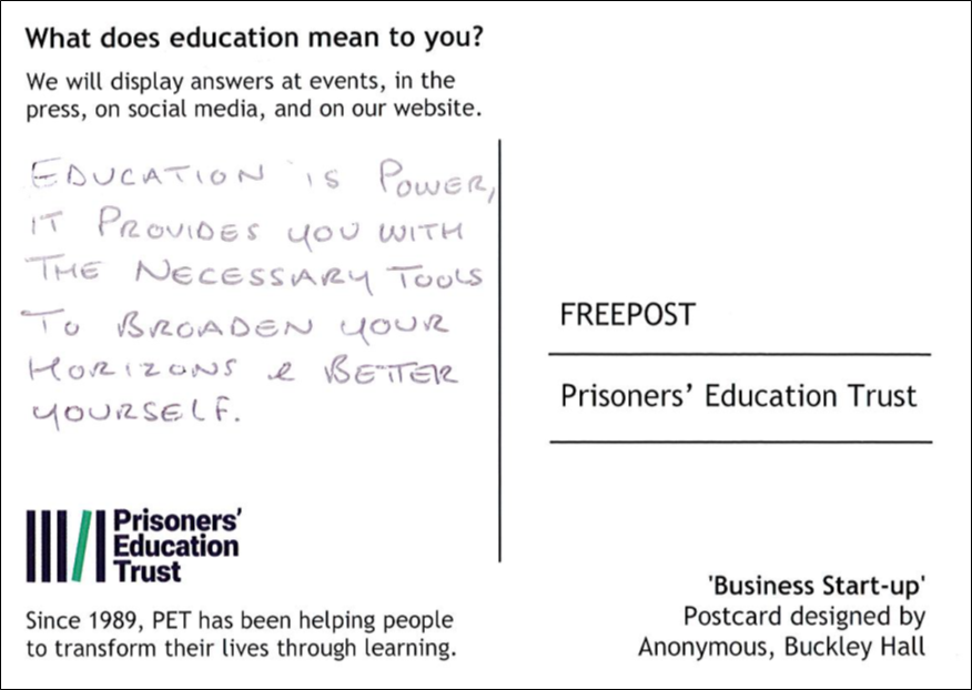 Postcard message