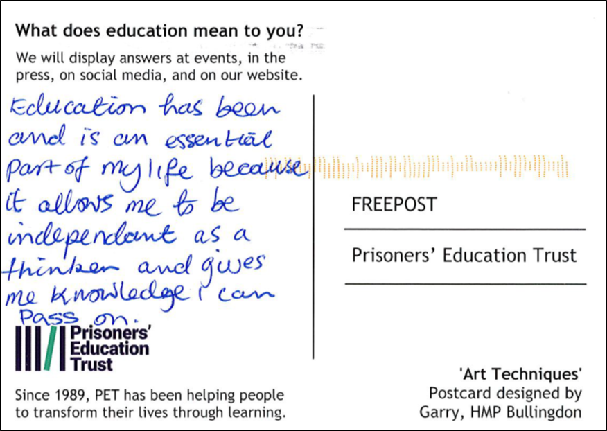 Postcard message