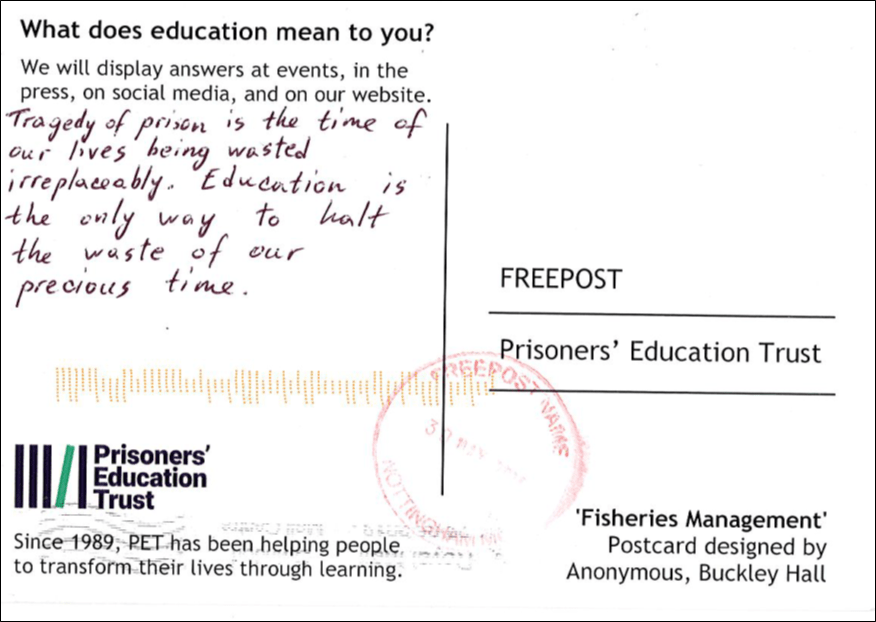Postcard message