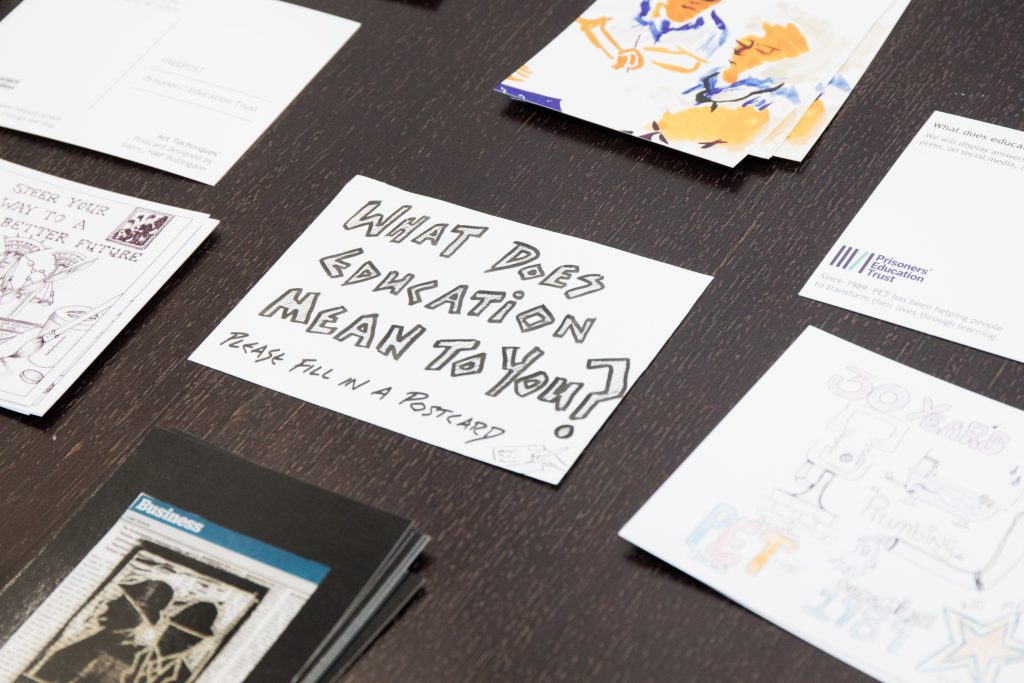 Postcard messages from people in prison