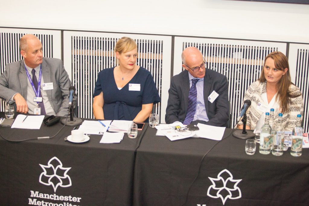 Francesca Cooney chairing the 'Perspectives from prison governors' panel at the PLA Conference 2018