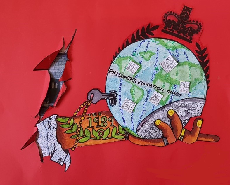 Ali. The Globe. 2019. Pencil and collage on paper.