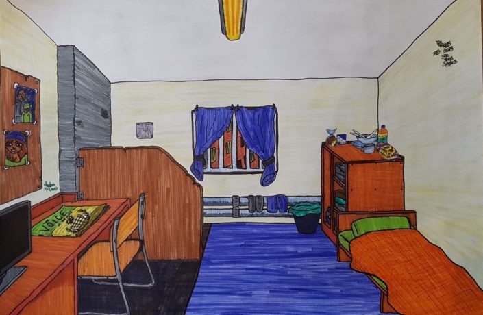 D. S. A Place of Solace. 2020. Pen on paper.