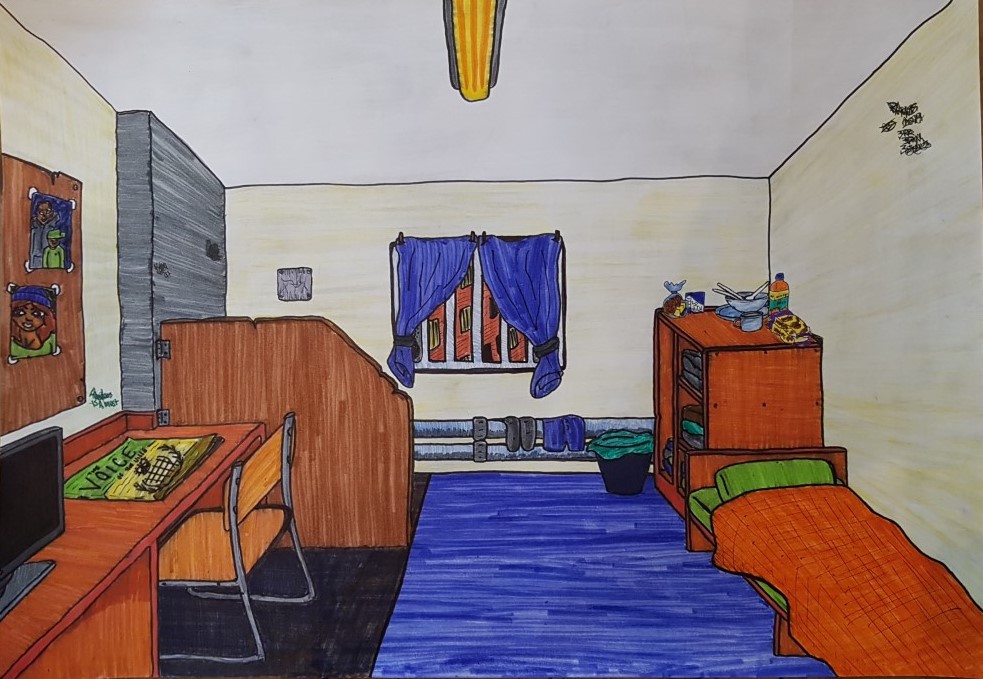 D. S. A Place of Solace. 2020. Pen on paper.