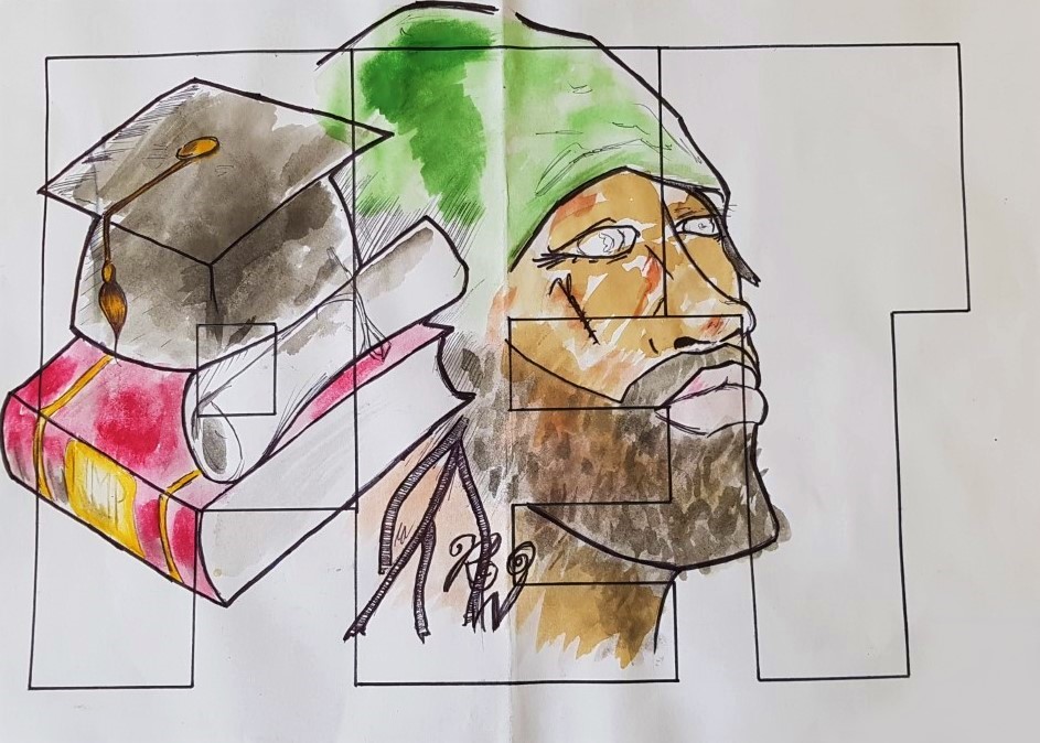 Obeney. Jail, Blessing in Disguise. 2019. Acrylic on paper.