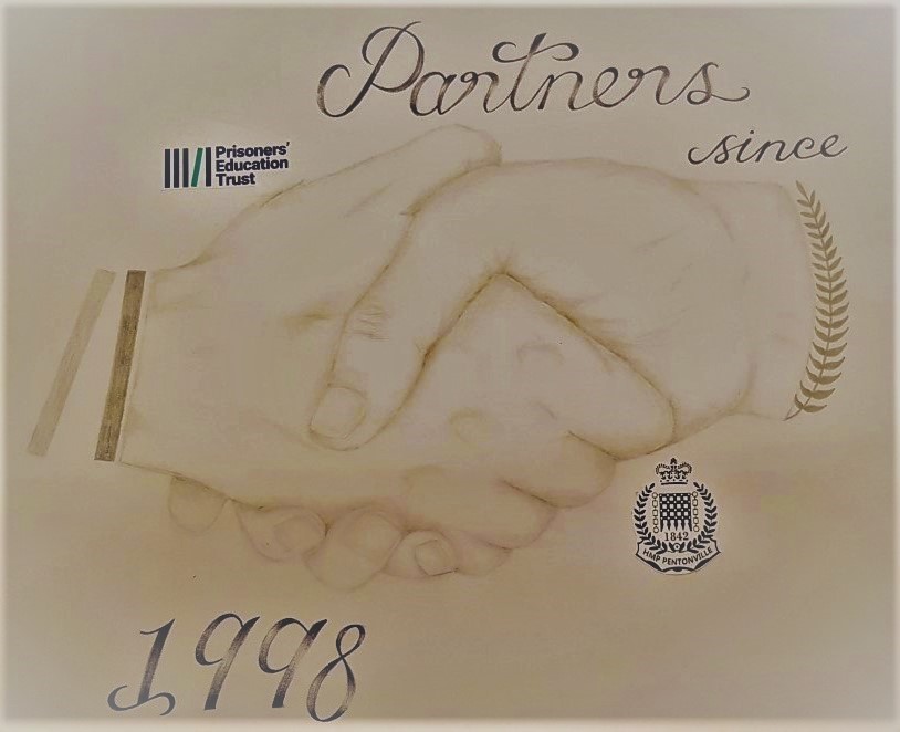 Russell. Partners. 2020. Pencil and collage on paper.