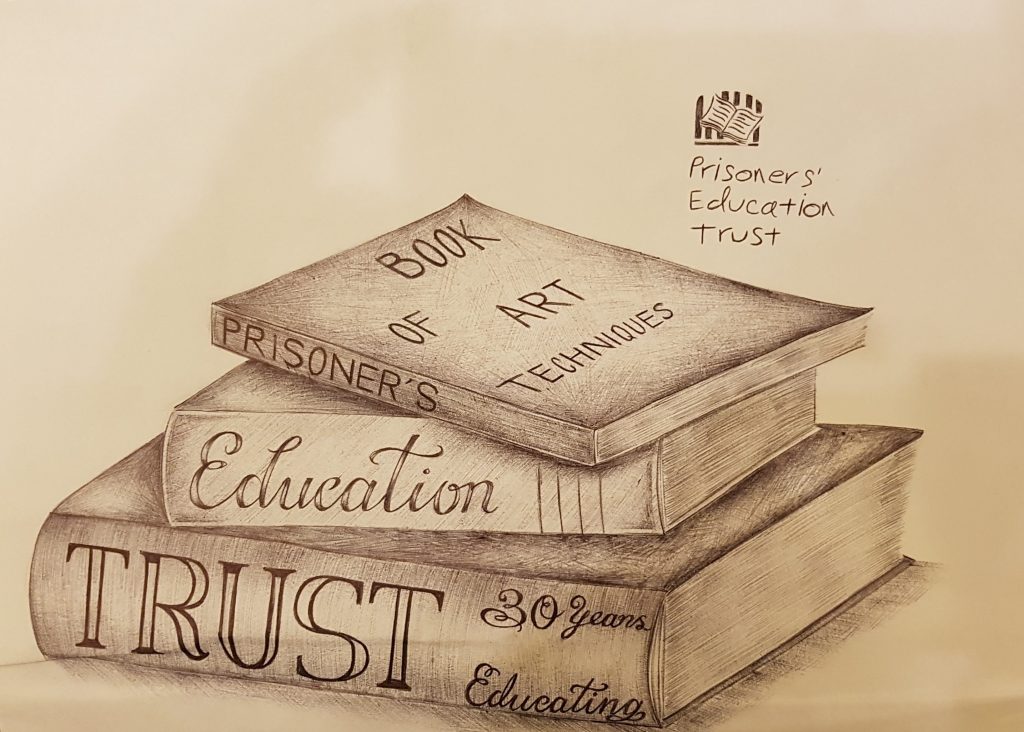 Russell. The Books. 2019. Pencil on paper.