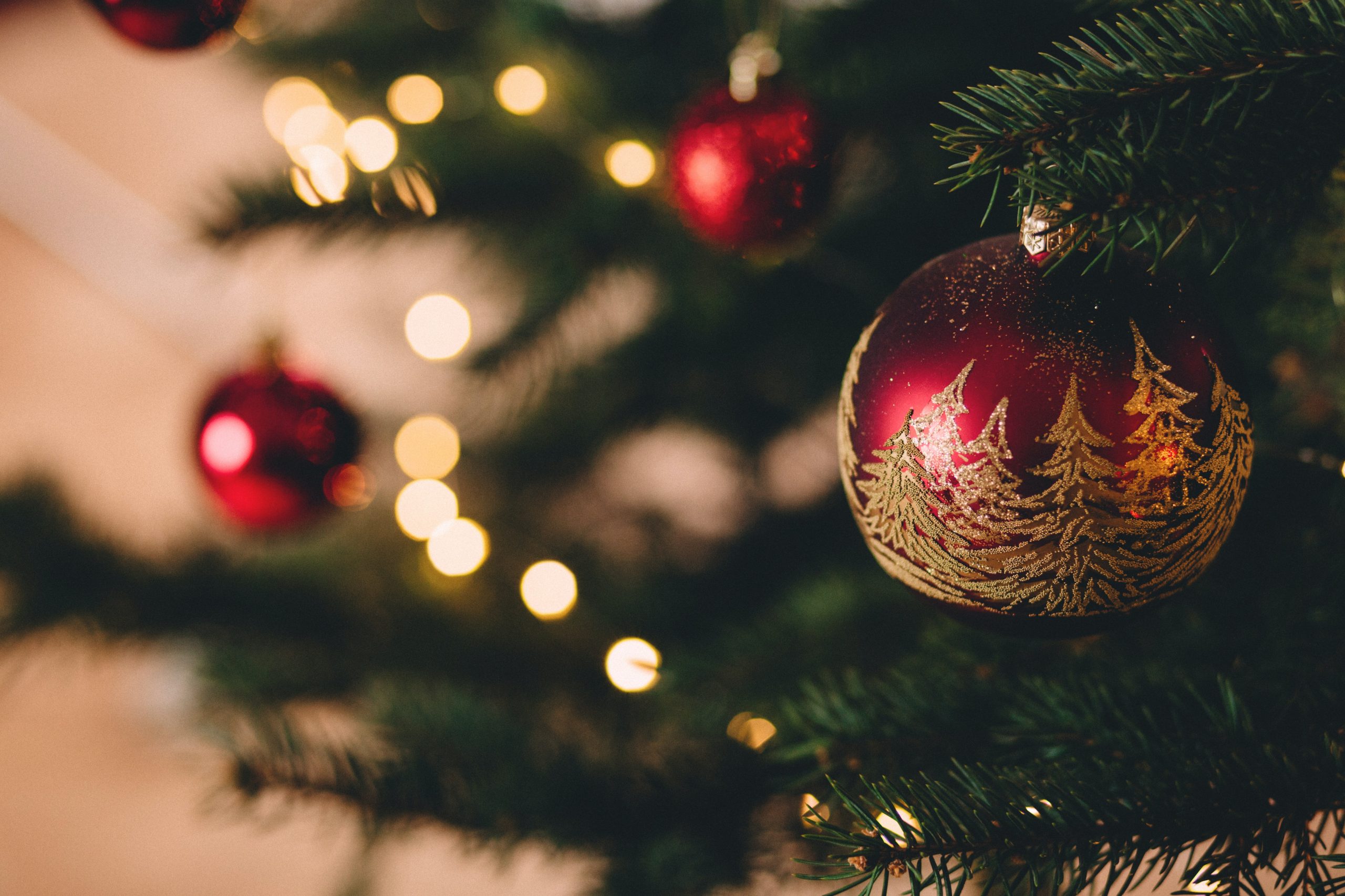 Bauble on Christmas tree