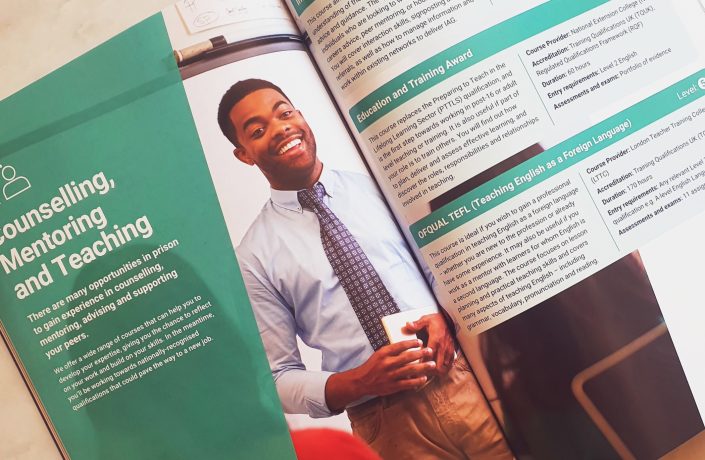 Photo showing the inside pages of the PET prospectus